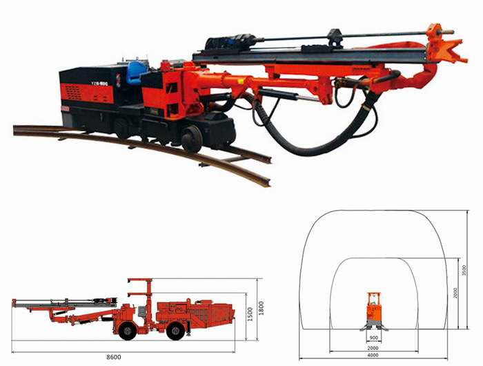 YZ10-1BDG軌輪式單臂掘進鉆車 YZ10-1BDG軌輪式單臂掘進鉆車